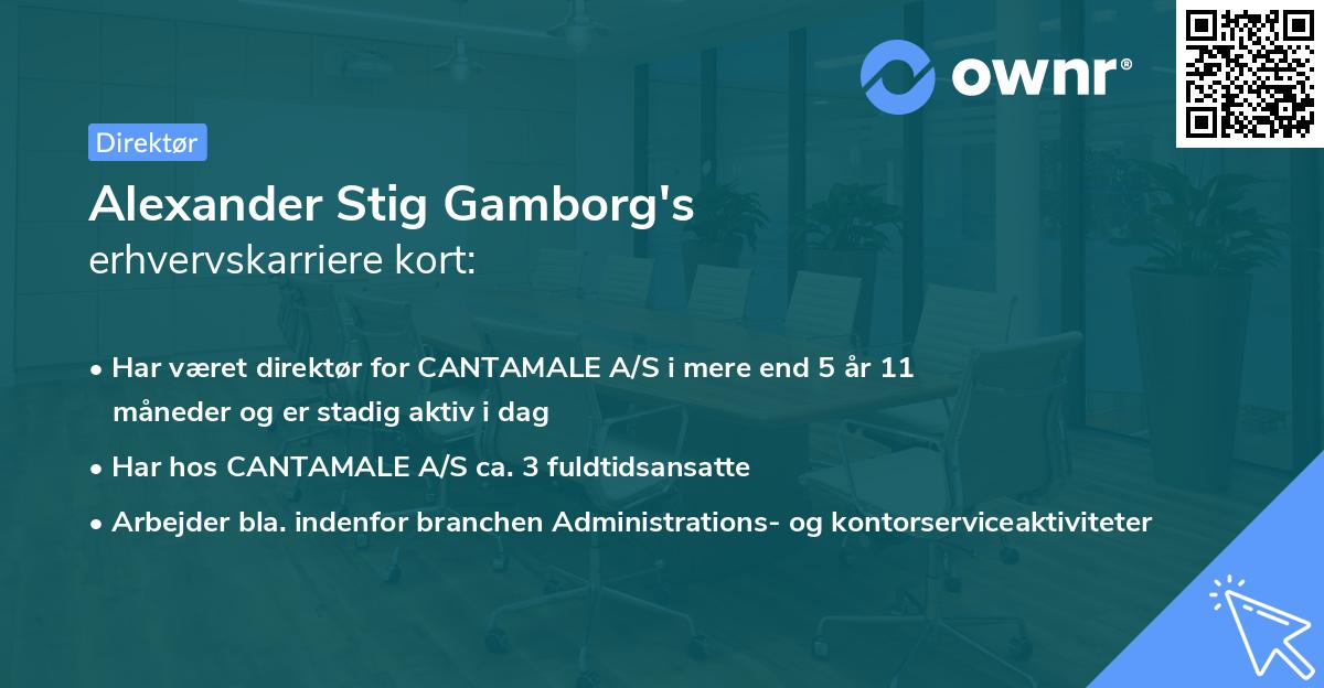 Alexander Stig Gamborg's erhvervskarriere kort