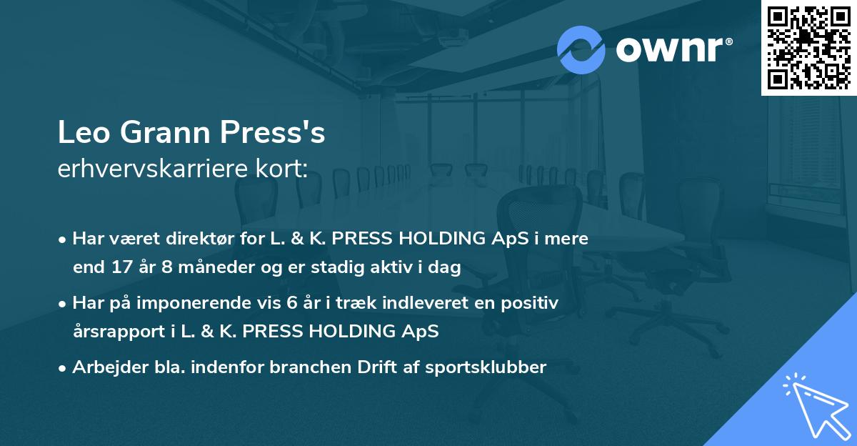 Leo Grann Press's erhvervskarriere kort