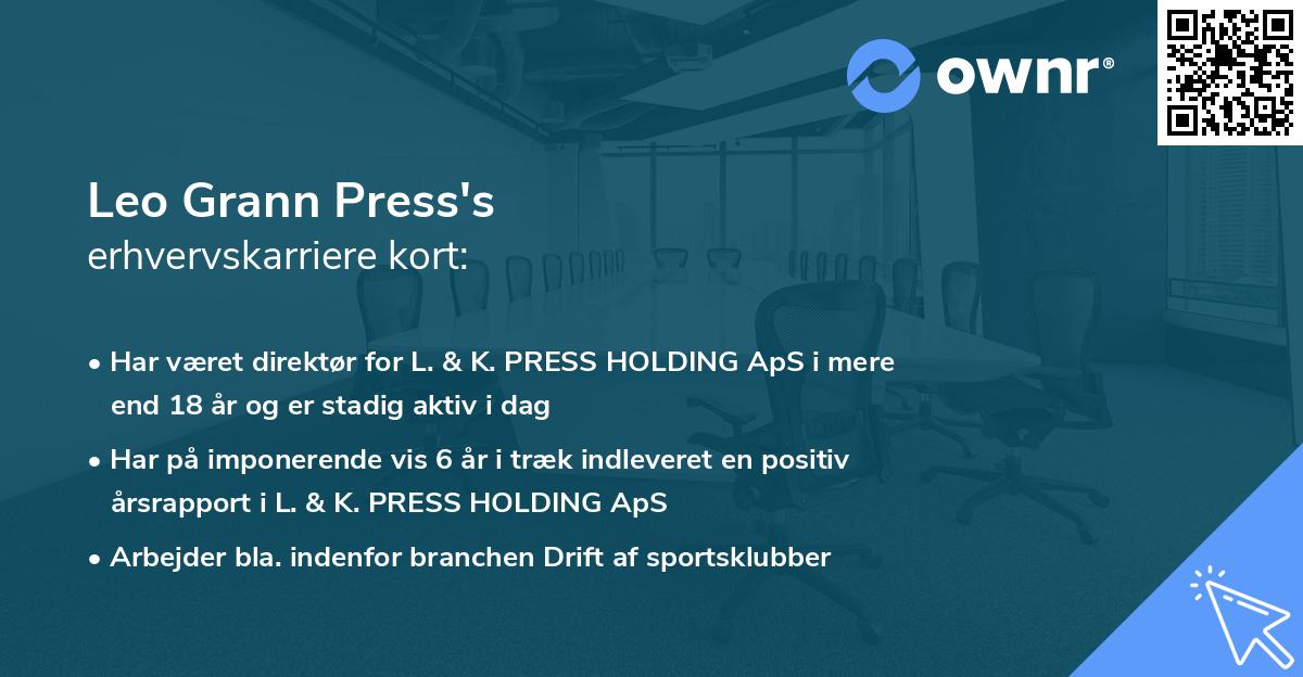 Leo Grann Press's erhvervskarriere kort