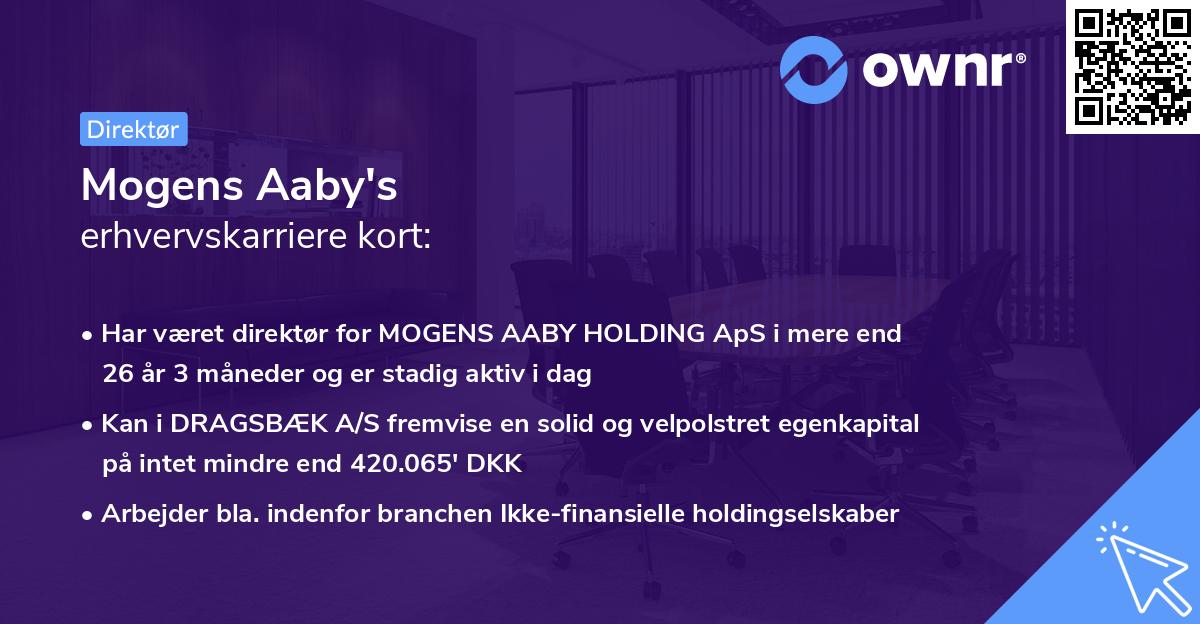 Mogens Aaby's erhvervskarriere kort