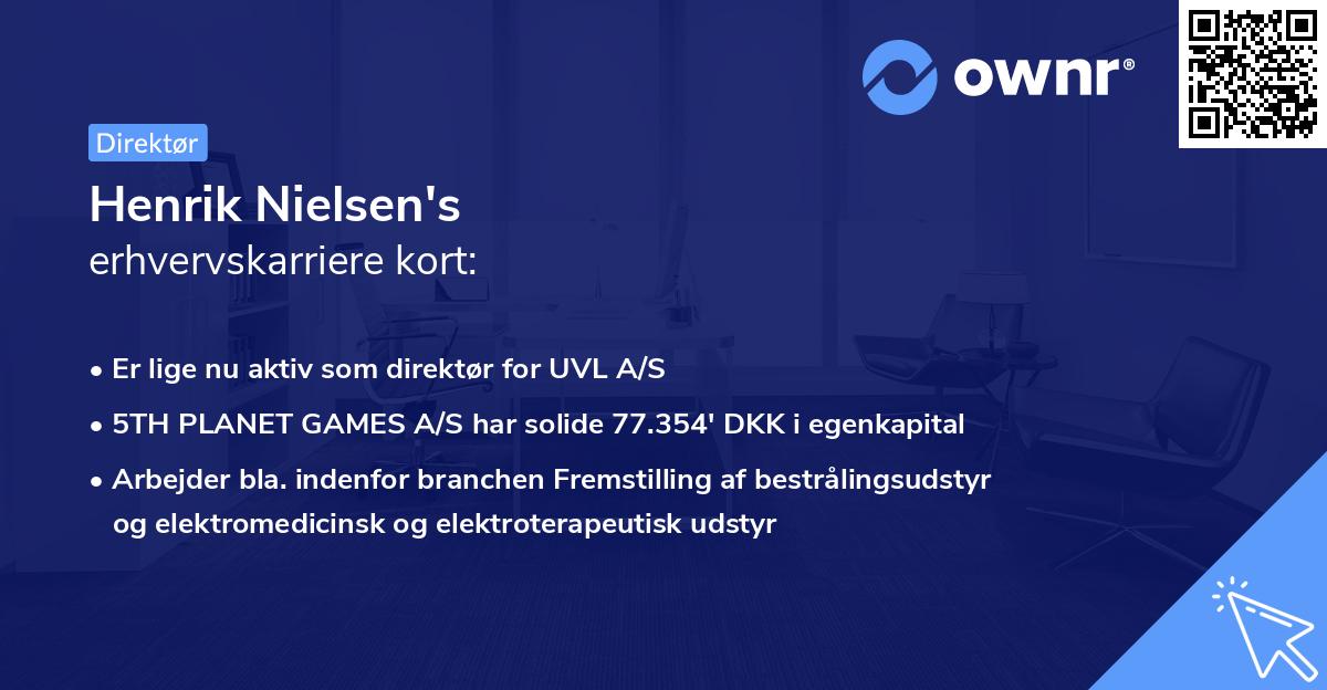 Henrik Nielsen's erhvervskarriere kort