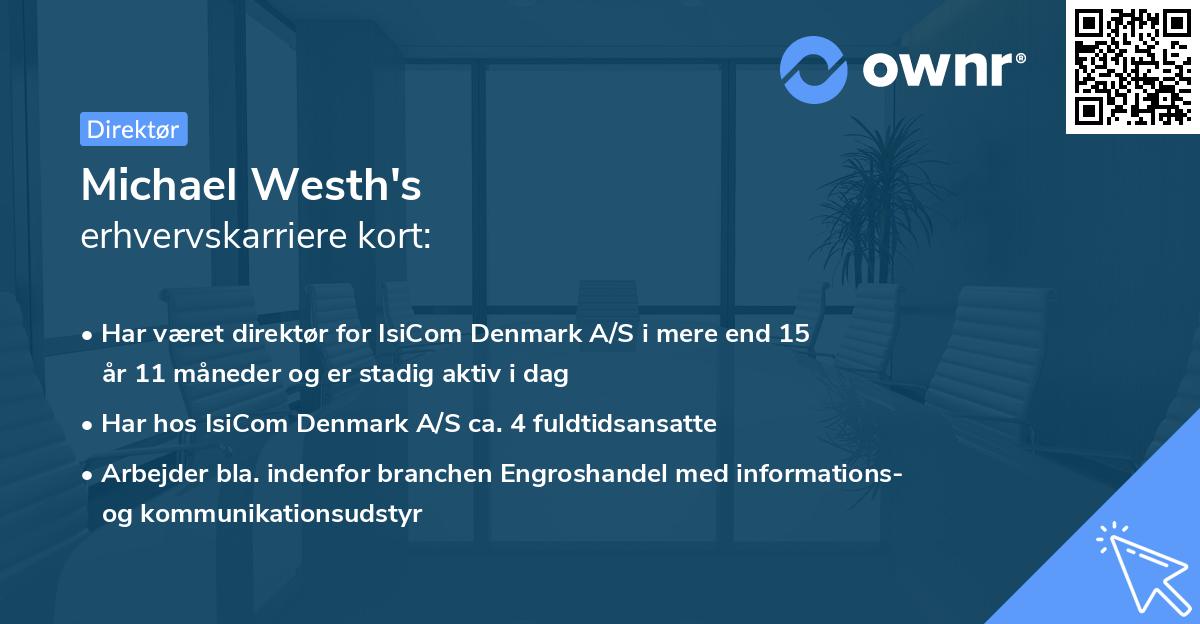 Michael Westh's erhvervskarriere kort