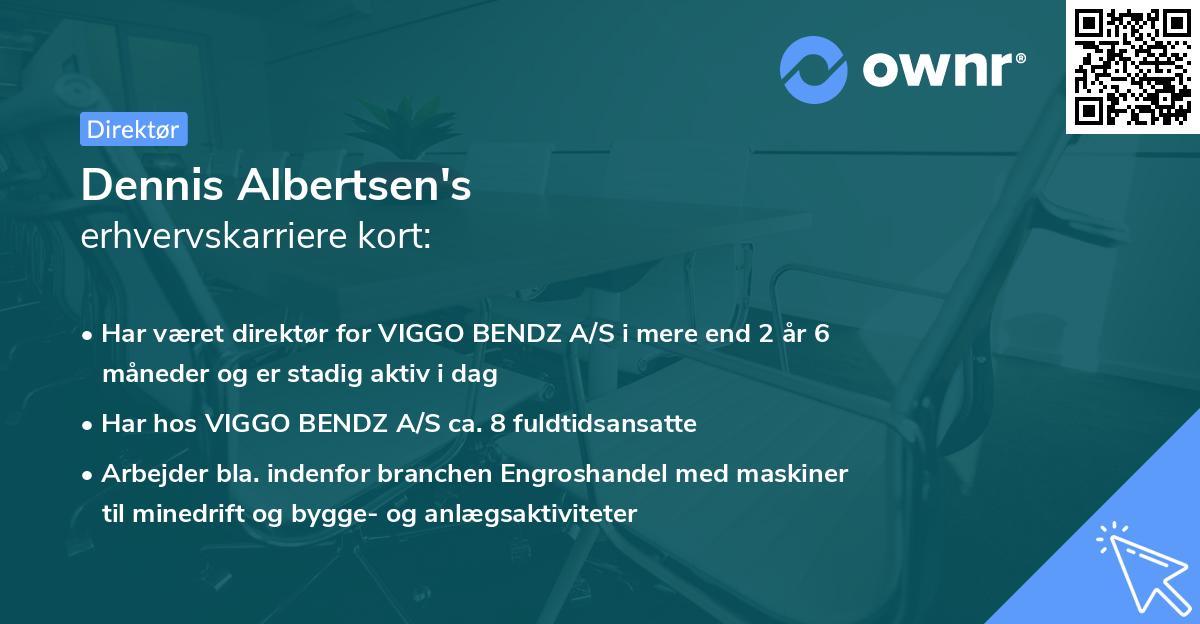 Dennis Albertsen's erhvervskarriere kort