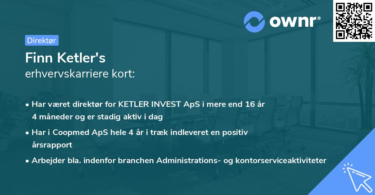 Finn Ketler's erhvervskarriere kort