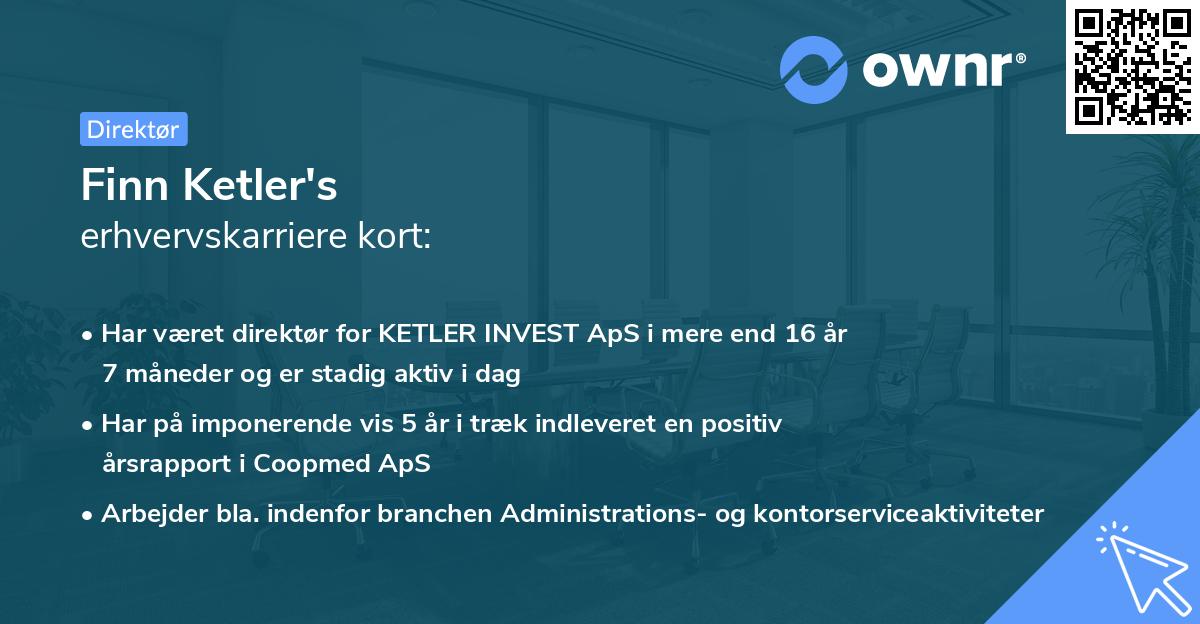 Finn Ketler's erhvervskarriere kort