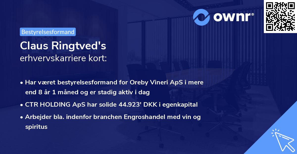Claus Ringtved's erhvervskarriere kort
