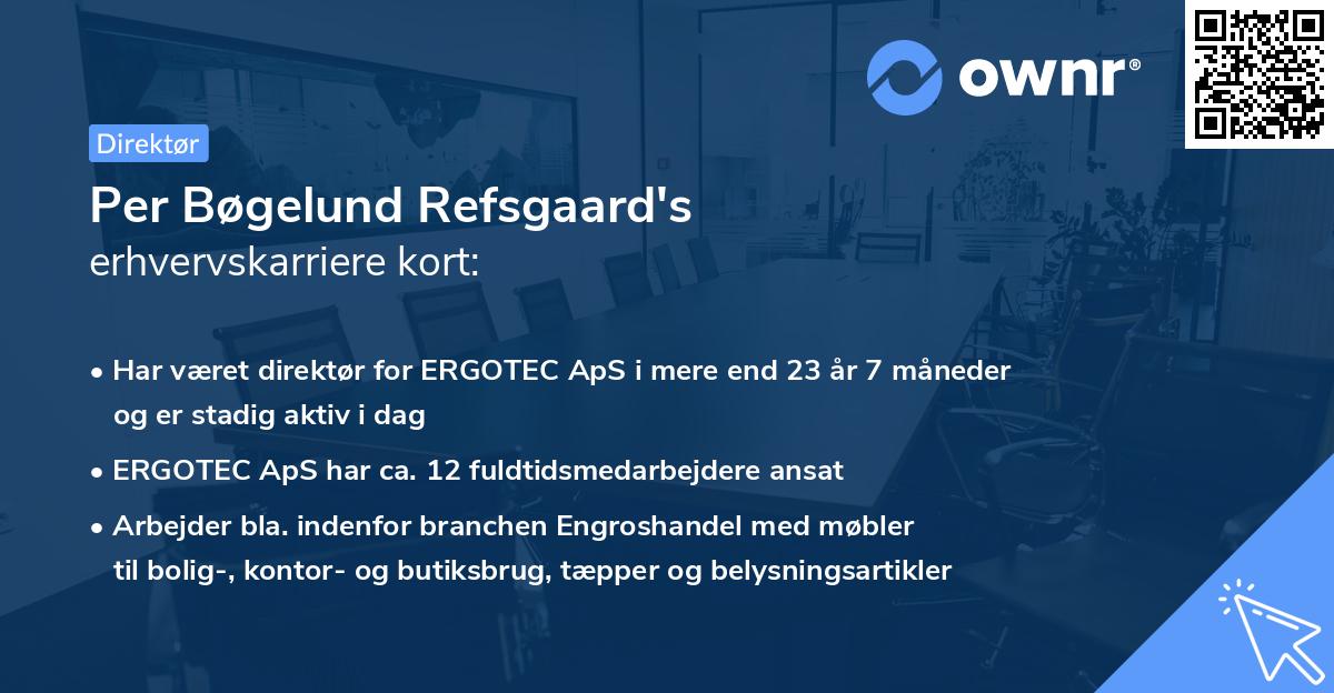 Per Bøgelund Refsgaard's erhvervskarriere kort