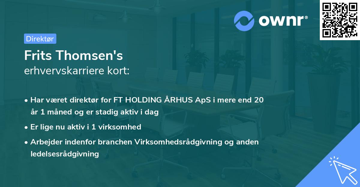 Frits Thomsen's erhvervskarriere kort