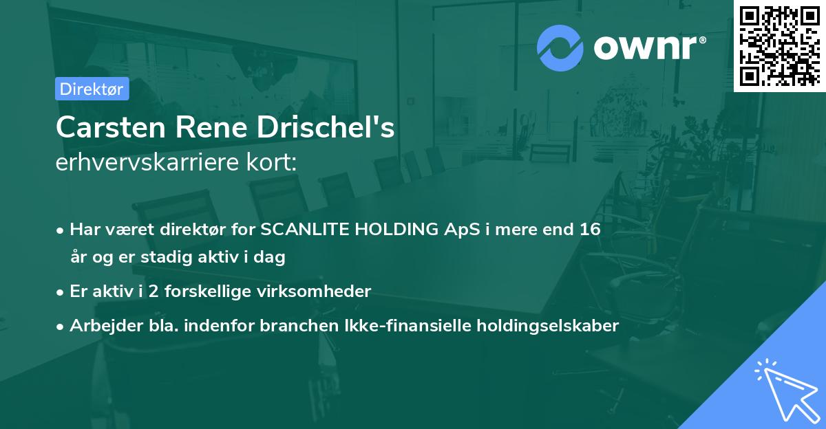Carsten Rene Drischel's erhvervskarriere kort