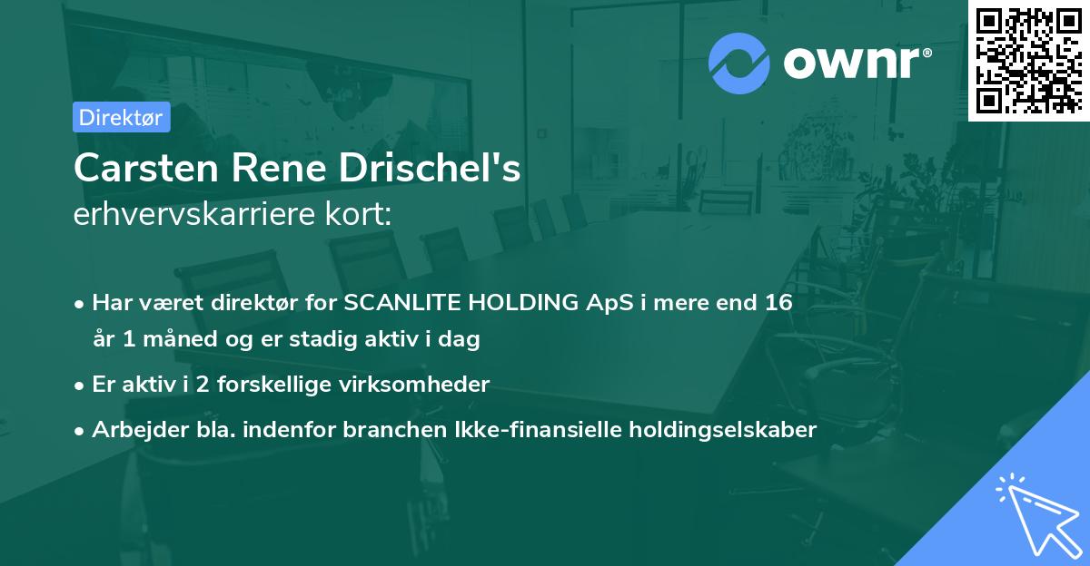 Carsten Rene Drischel's erhvervskarriere kort