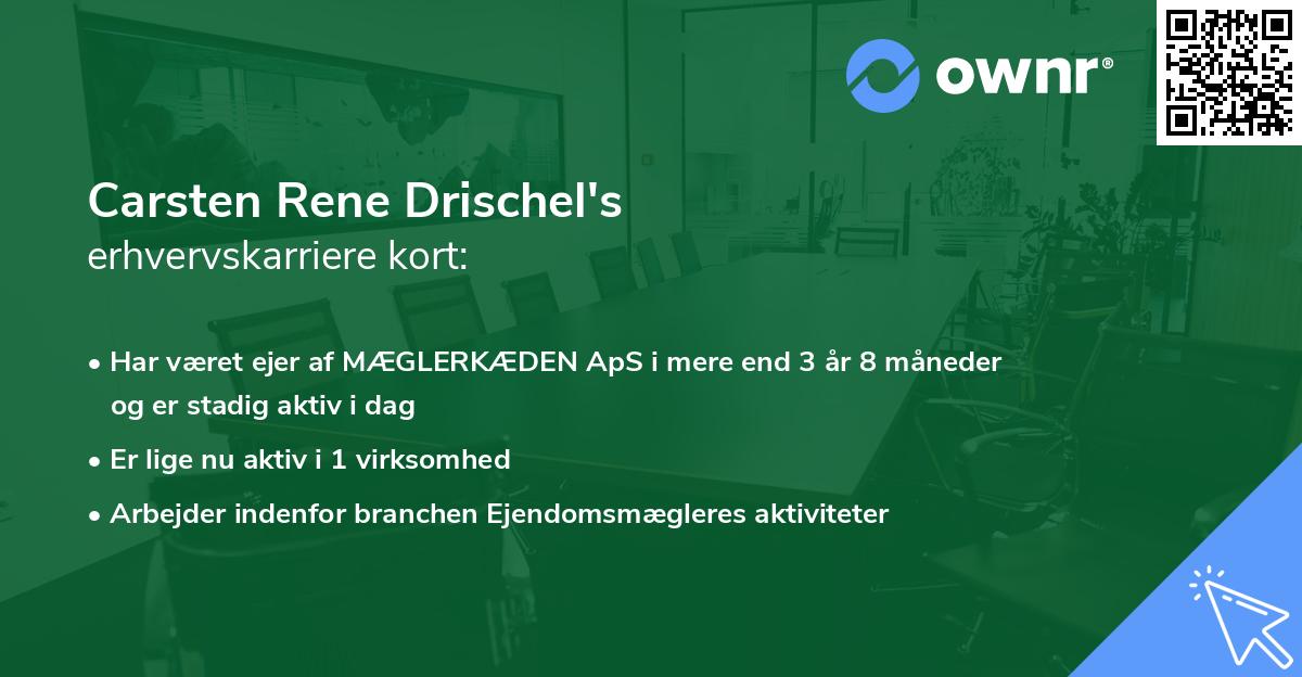 Carsten Rene Drischel's erhvervskarriere kort