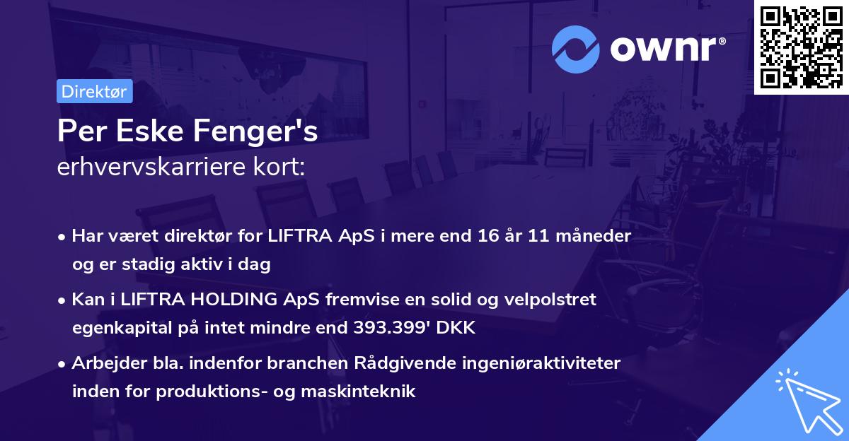 Per Eske Fenger's erhvervskarriere kort