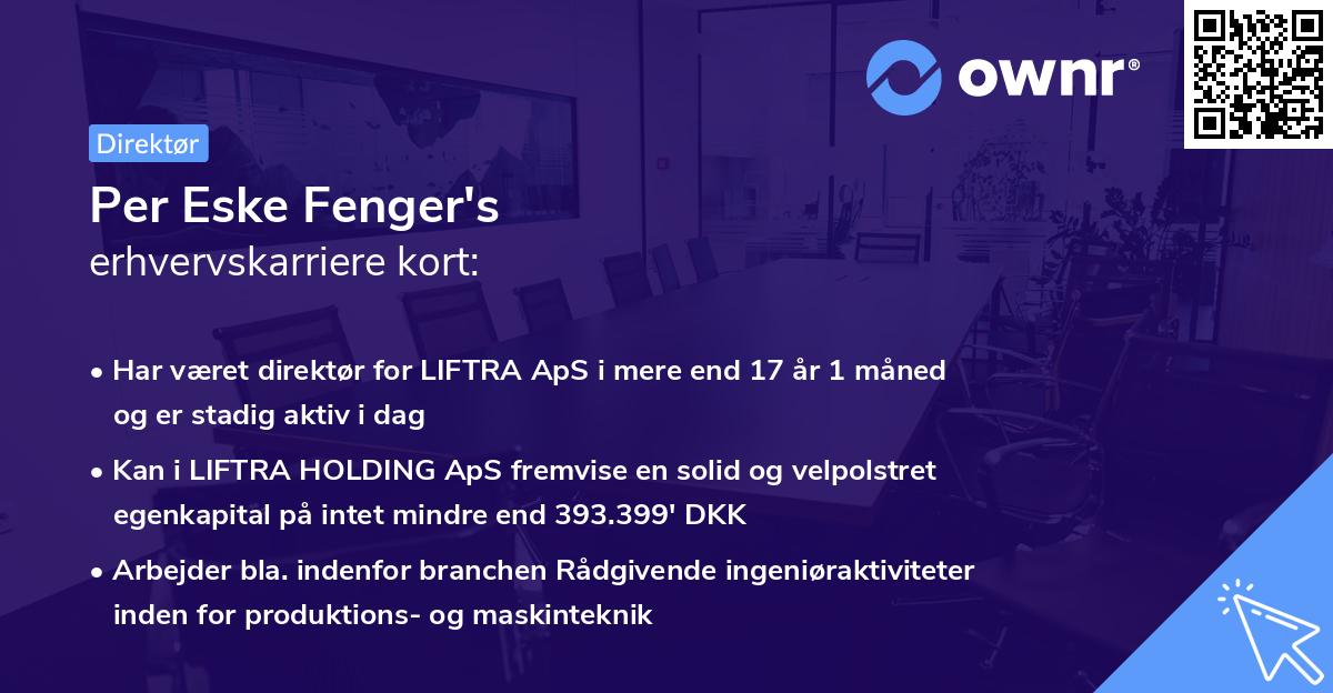 Per Eske Fenger's erhvervskarriere kort