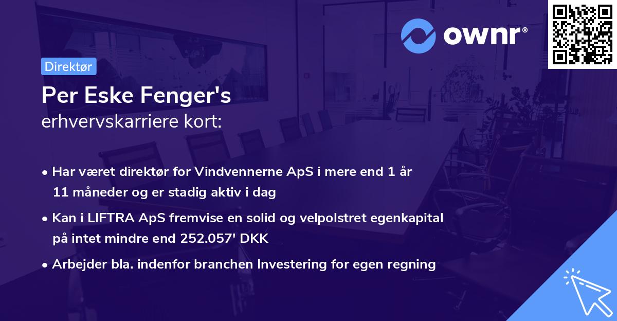 Per Eske Fenger's erhvervskarriere kort