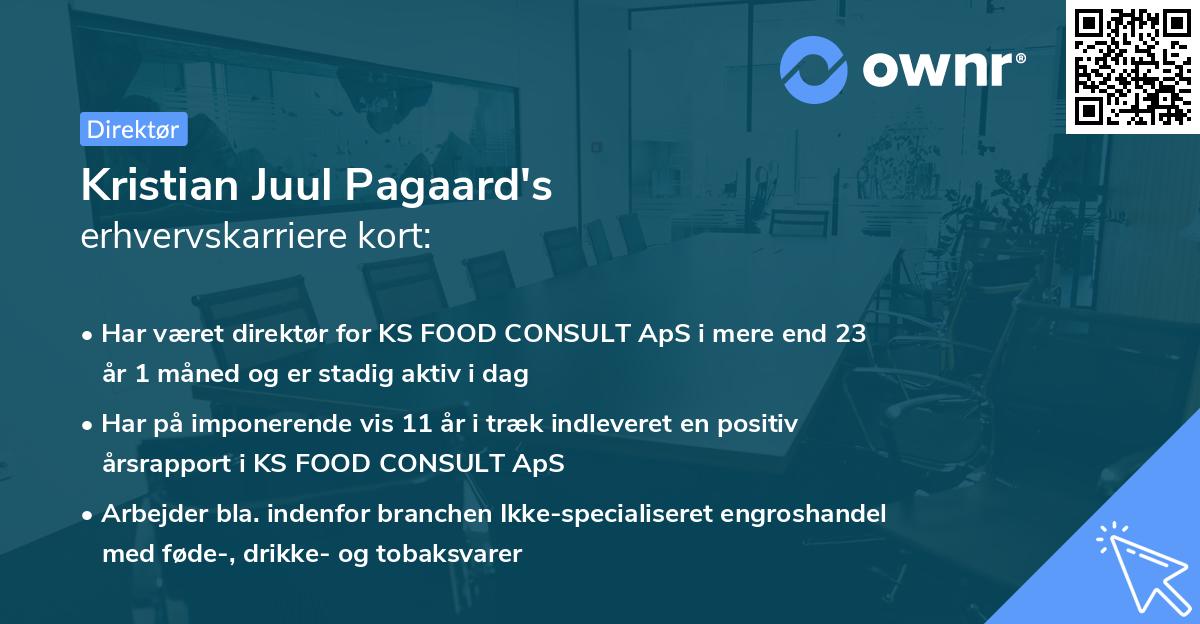 Kristian Juul Pagaard's erhvervskarriere kort