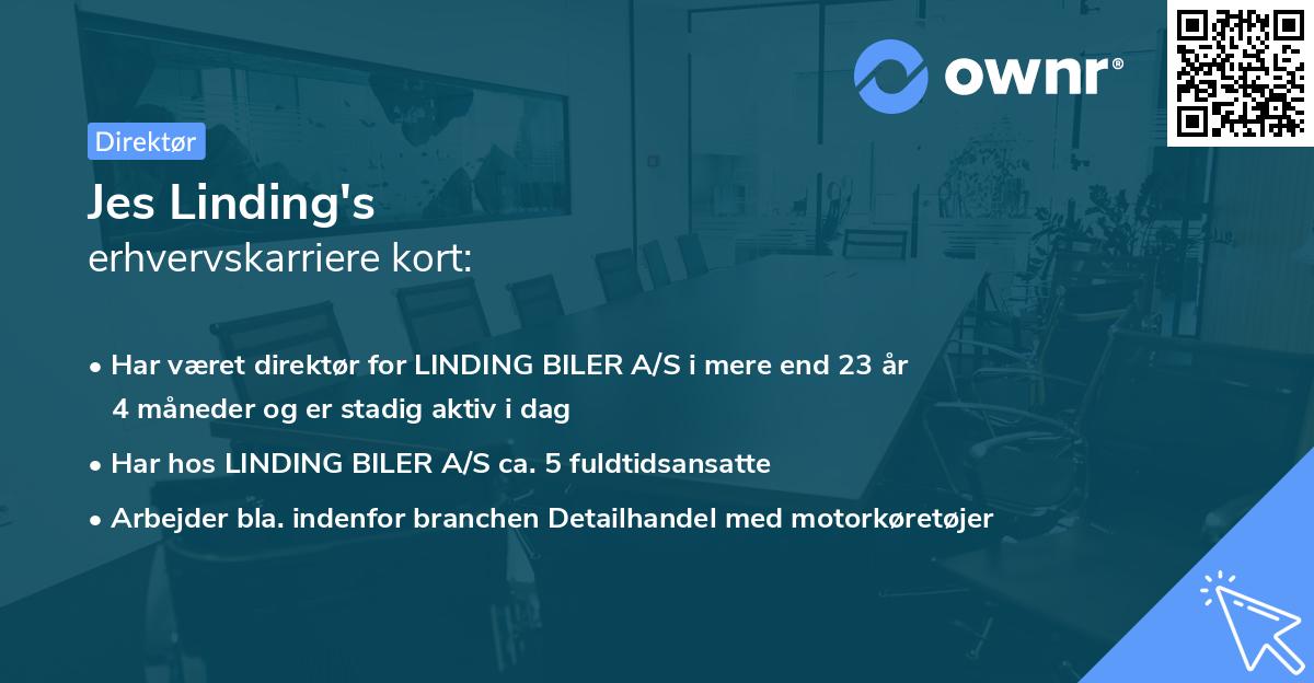 Jes Linding's erhvervskarriere kort