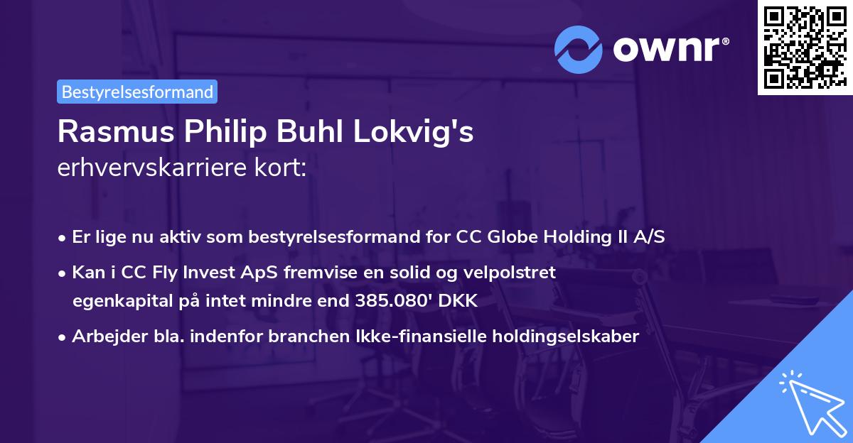 Rasmus Philip Buhl Lokvig's erhvervskarriere kort