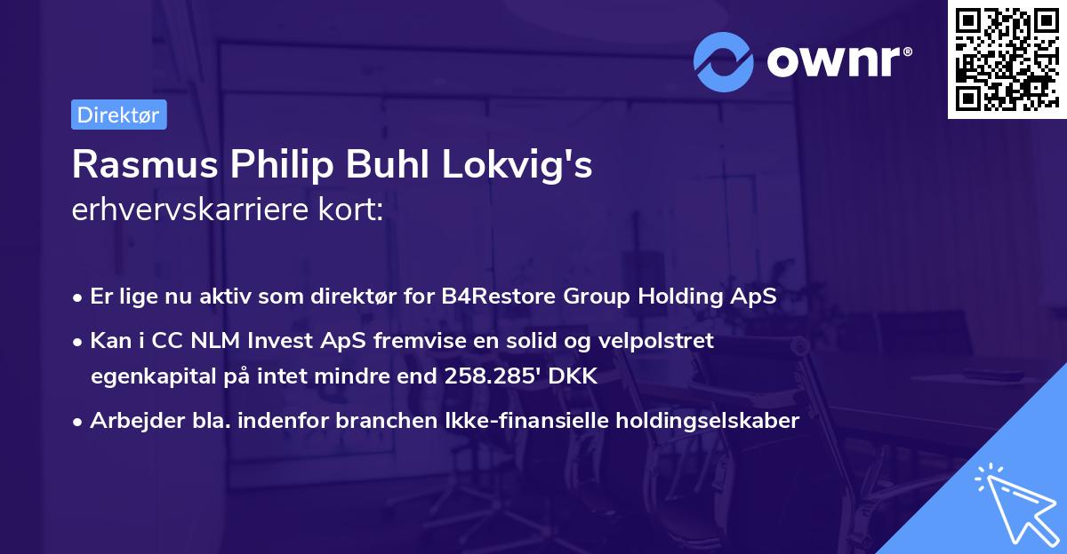 Rasmus Philip Buhl Lokvig's erhvervskarriere kort