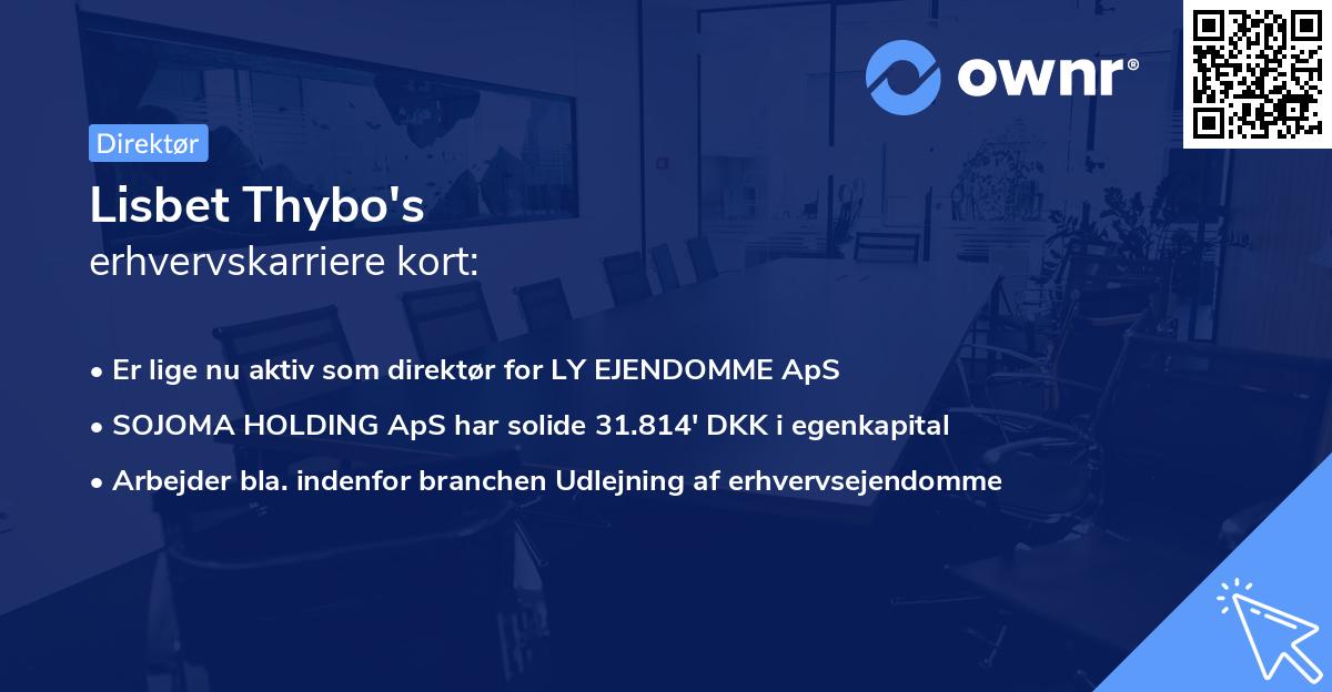 Lisbet Thybo's erhvervskarriere kort