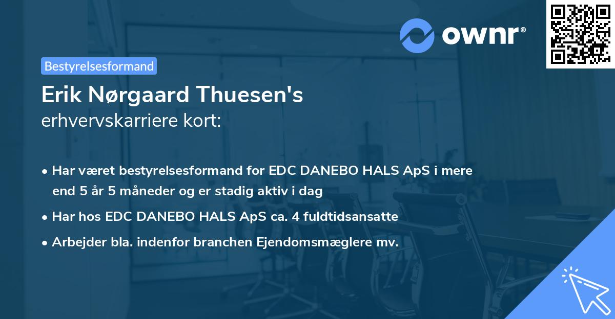 Erik Nørgaard Thuesen's erhvervskarriere kort