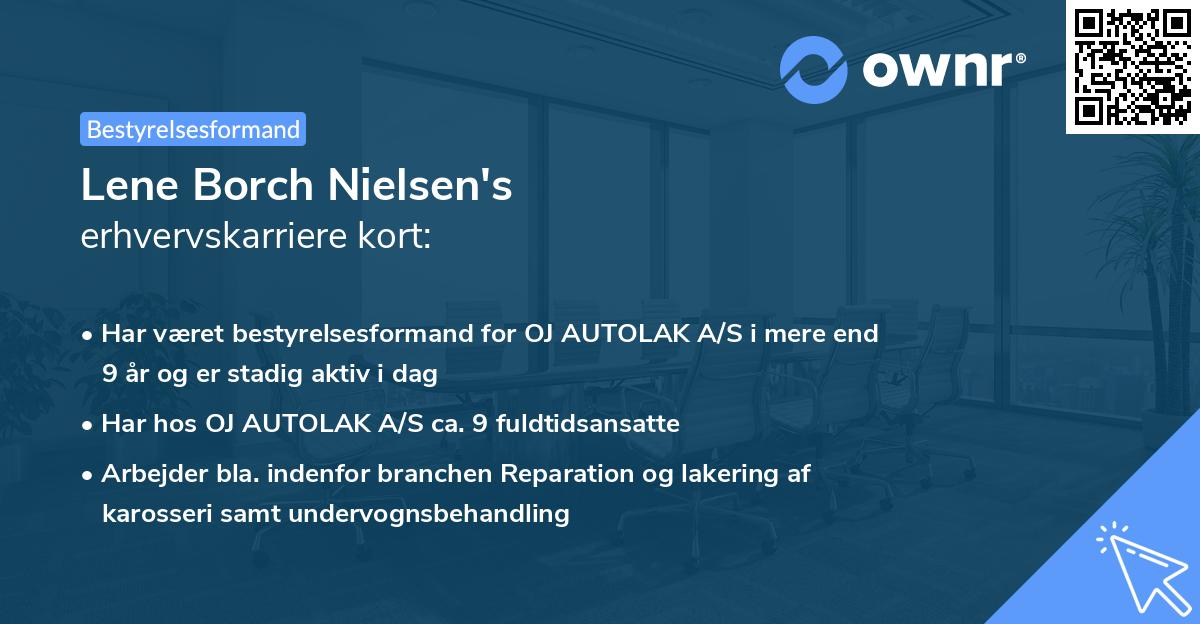 Lene Borch Nielsen's erhvervskarriere kort