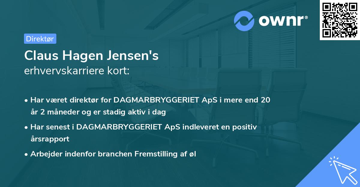 Claus Hagen Jensen's erhvervskarriere kort