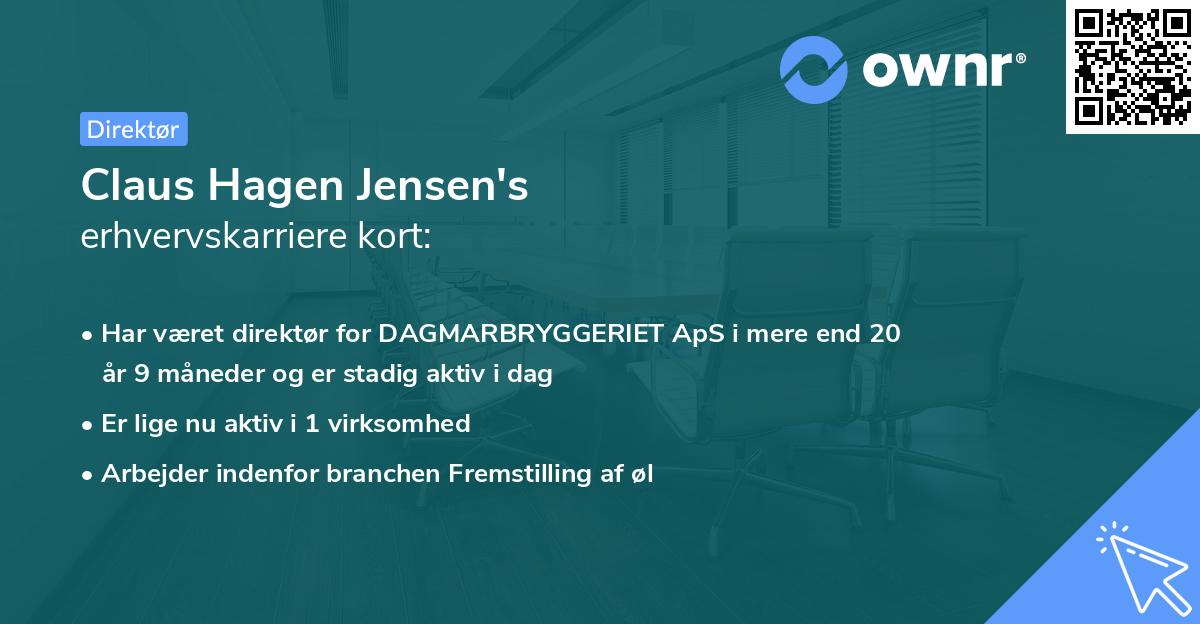 Claus Hagen Jensen's erhvervskarriere kort