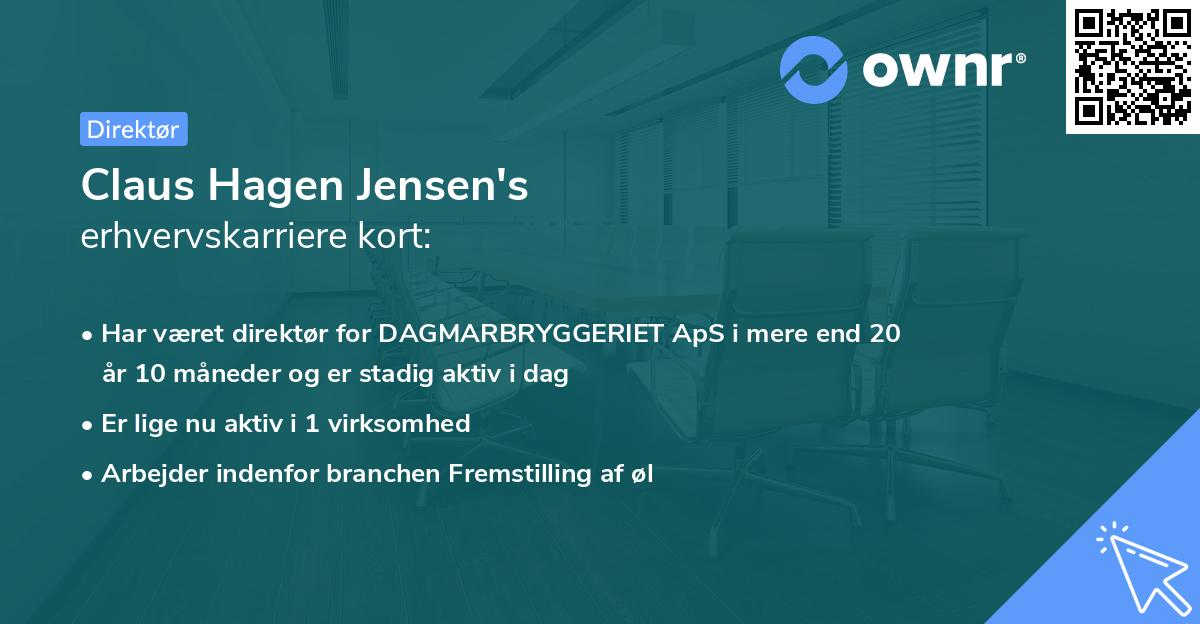 Claus Hagen Jensen's erhvervskarriere kort