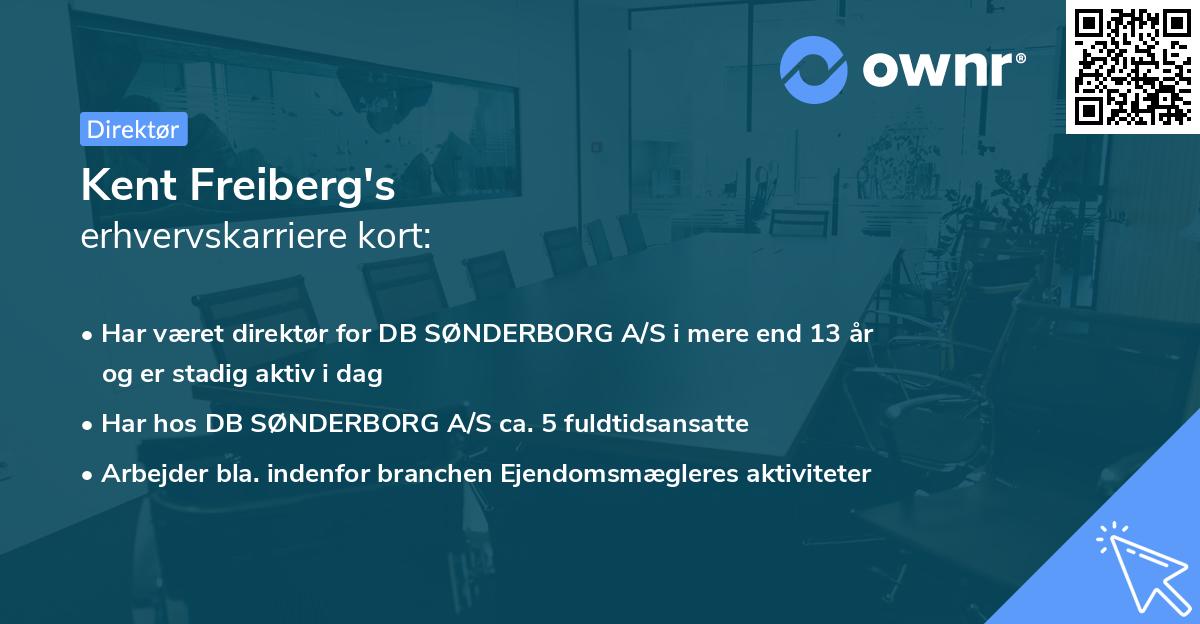 Kent Freiberg's erhvervskarriere kort