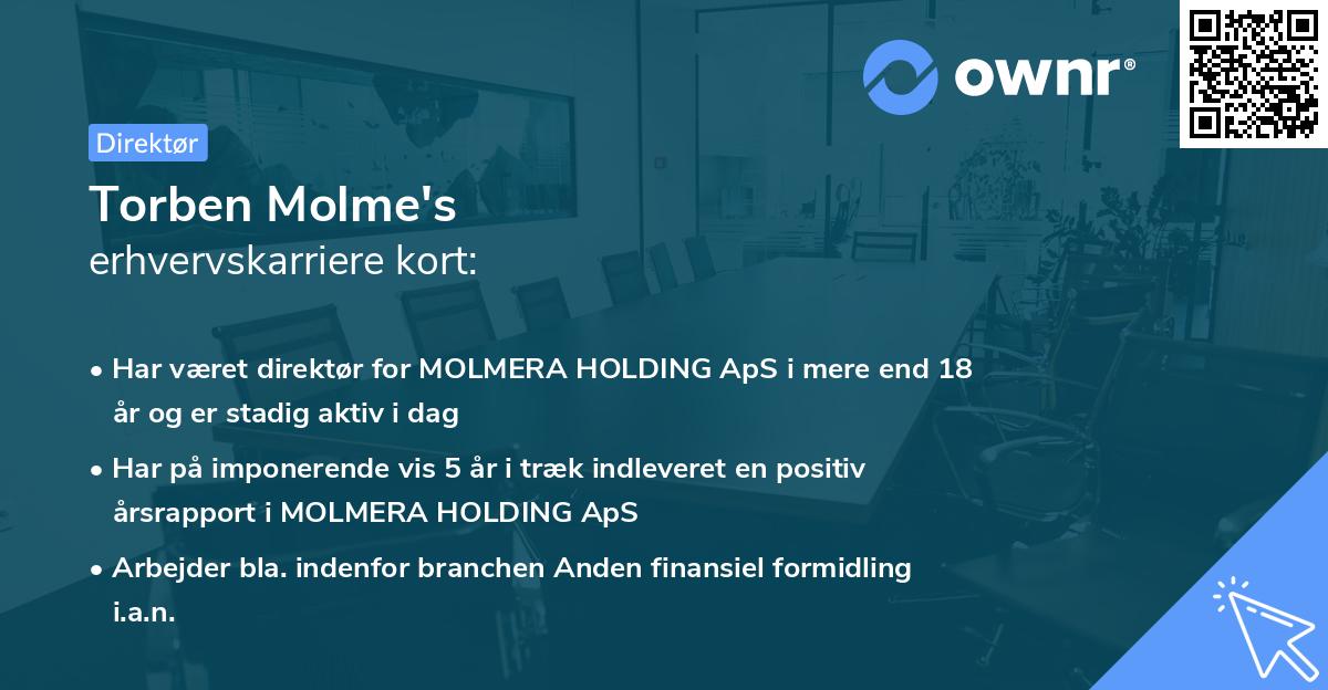 Torben Molme's erhvervskarriere kort