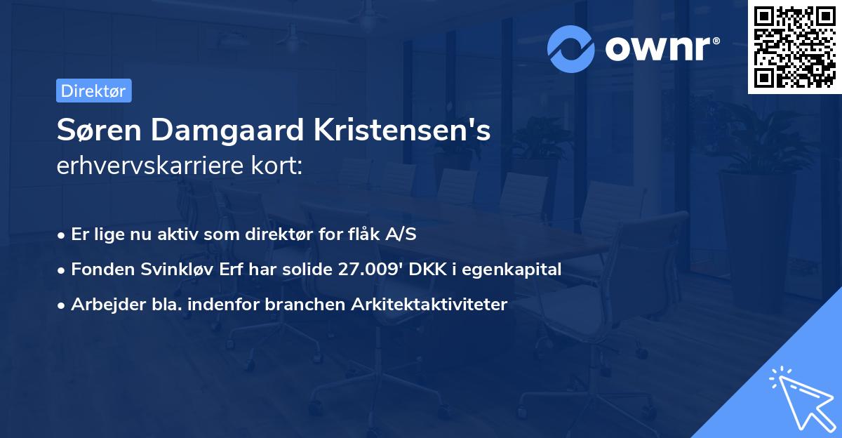 Søren Damgaard Kristensen's erhvervskarriere kort