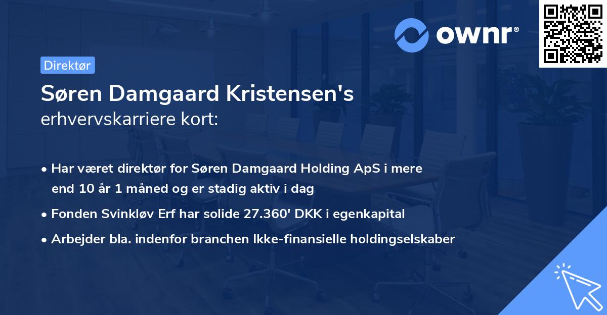 Søren Damgaard Kristensen's erhvervskarriere kort