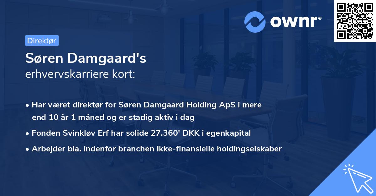 Søren Damgaard's erhvervskarriere kort