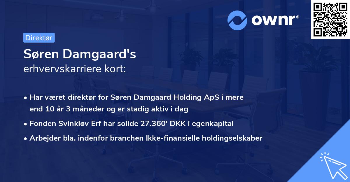 Søren Damgaard's erhvervskarriere kort