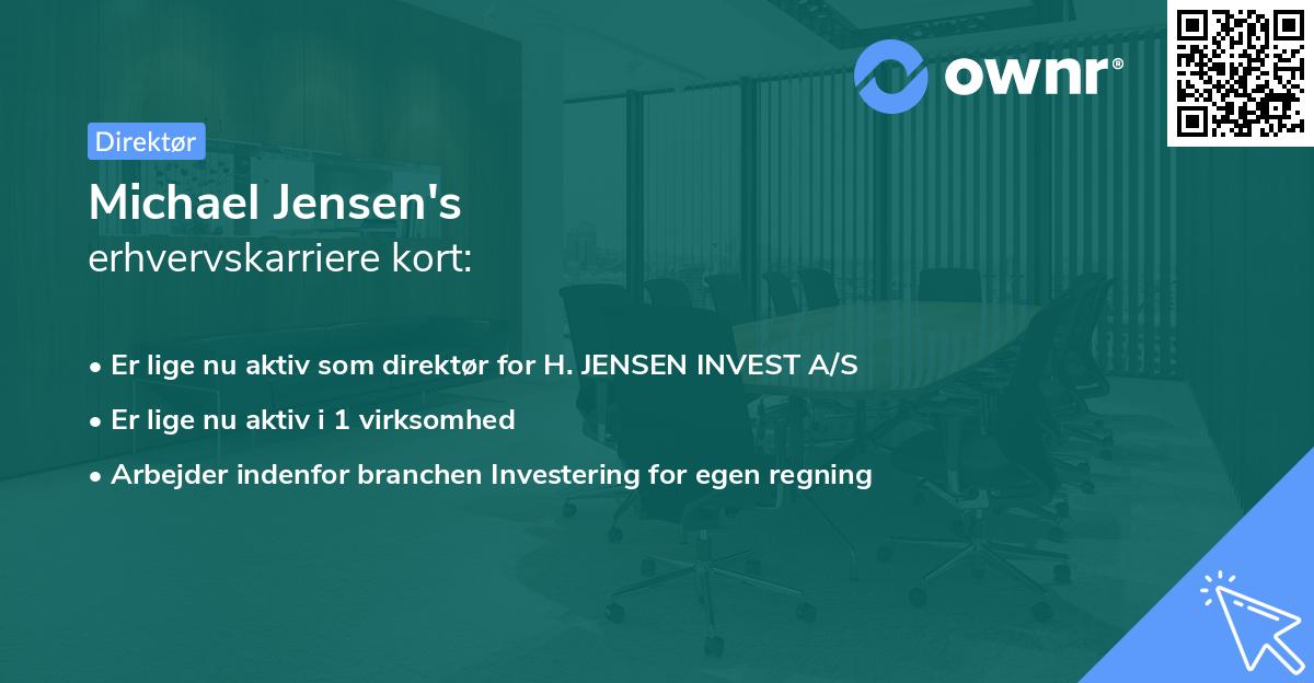 Michael Jensen's erhvervskarriere kort