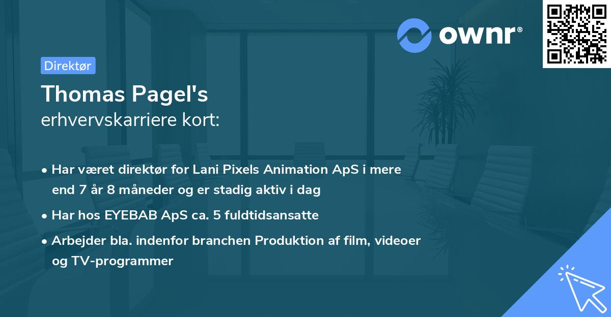 Thomas Pagel's erhvervskarriere kort