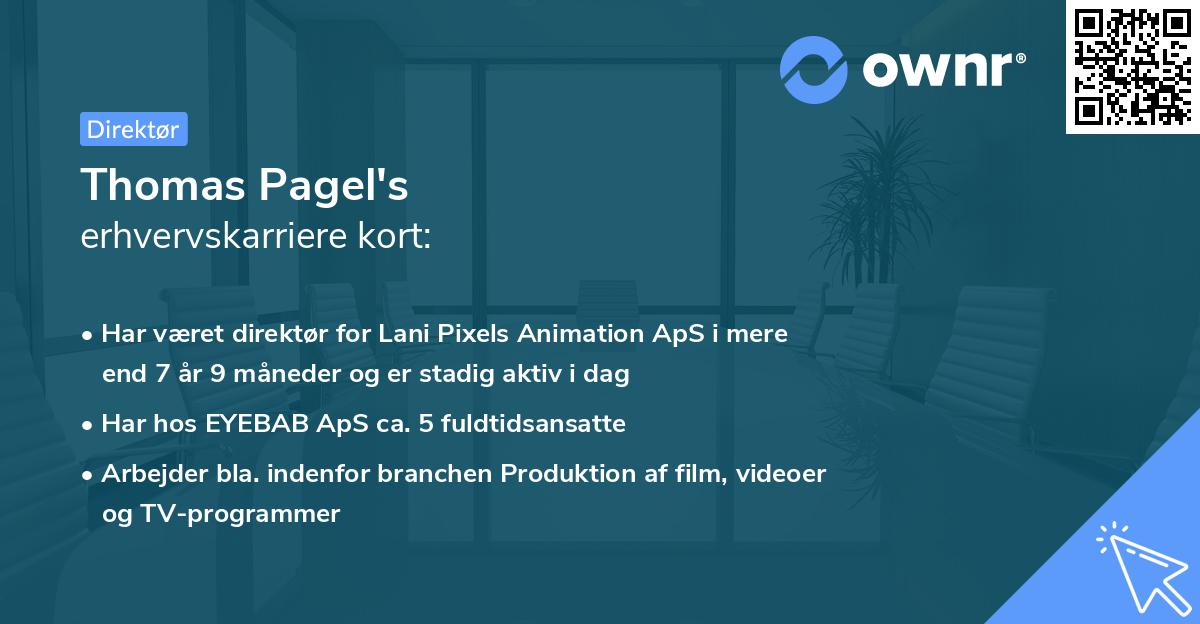 Thomas Pagel's erhvervskarriere kort