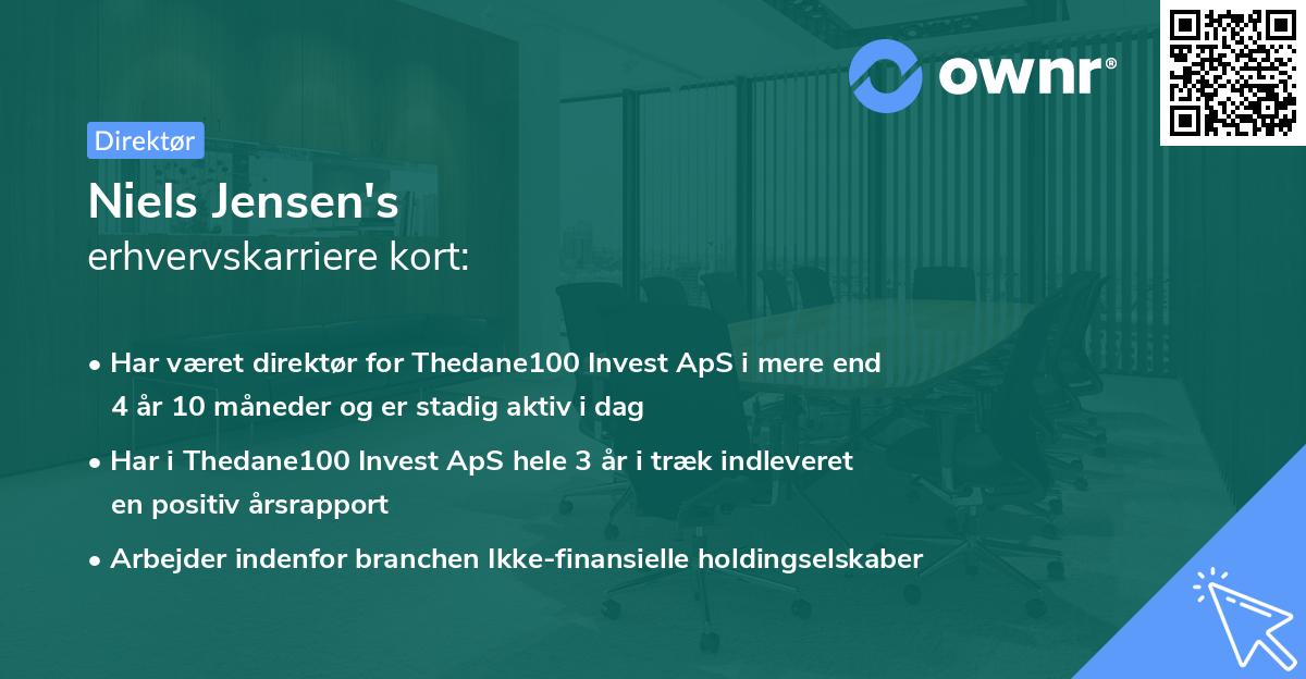 Niels Jensen's erhvervskarriere kort