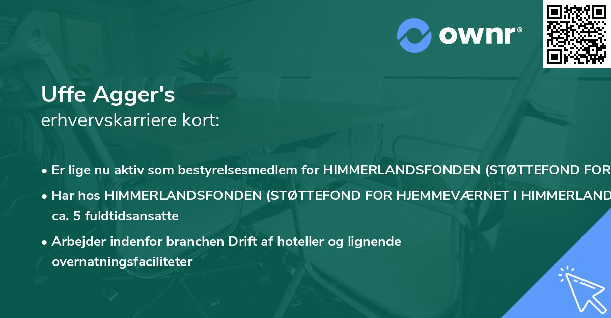 Uffe Agger's erhvervskarriere kort