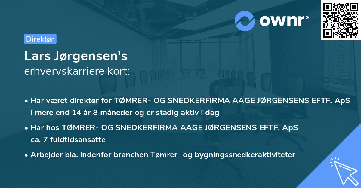 Lars Jørgensen's erhvervskarriere kort