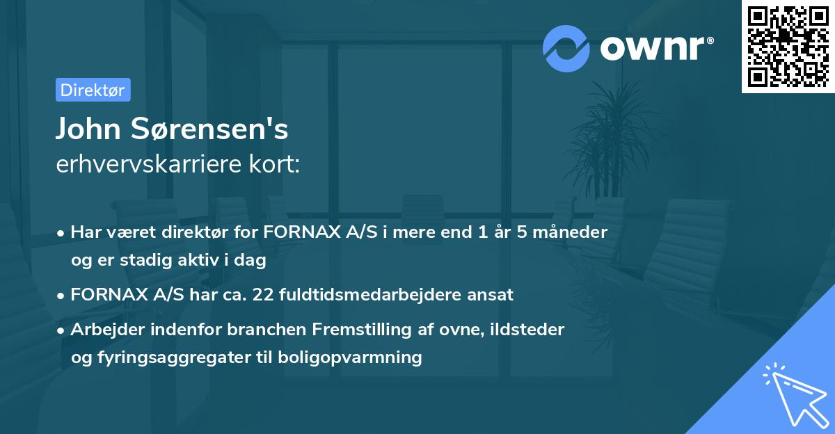 John Sørensen's erhvervskarriere kort