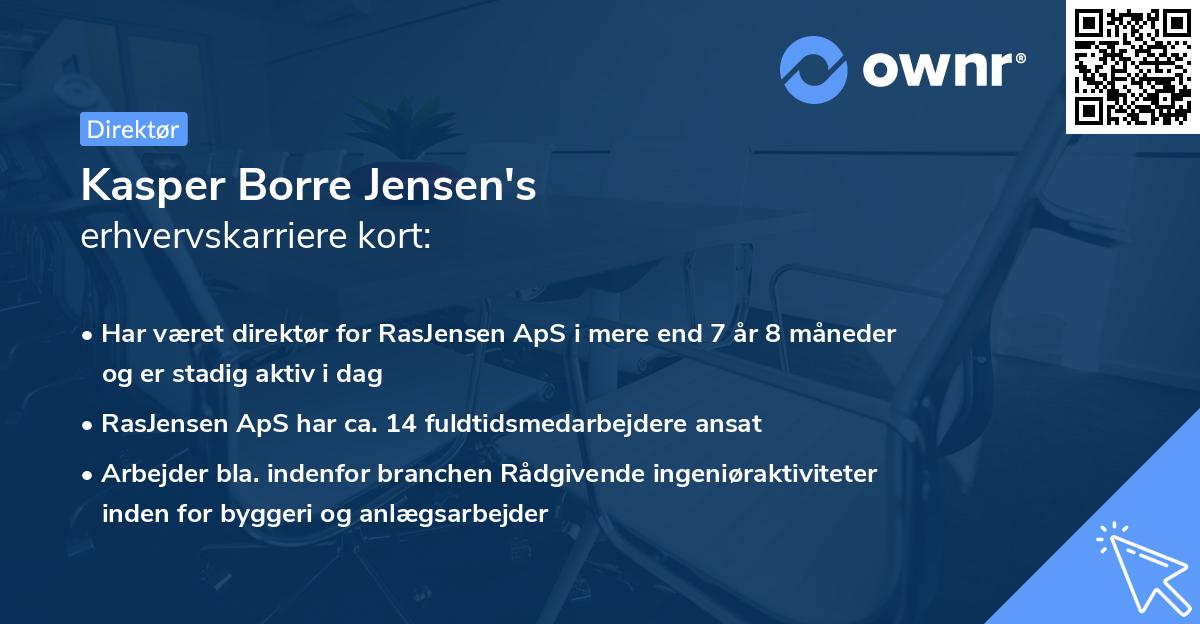 Kasper Borre Jensen's erhvervskarriere kort