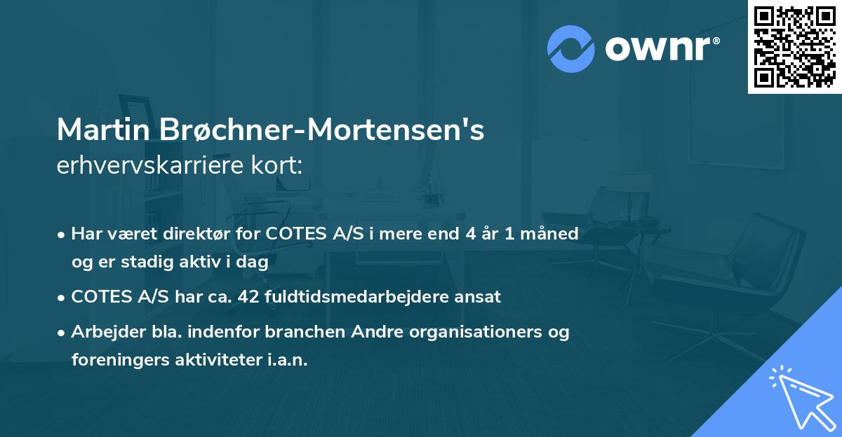 Martin Brøchner-Mortensen's erhvervskarriere kort