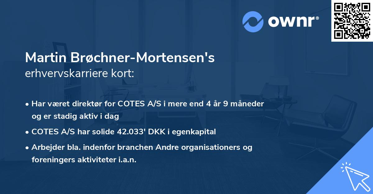 Martin Brøchner-Mortensen's erhvervskarriere kort
