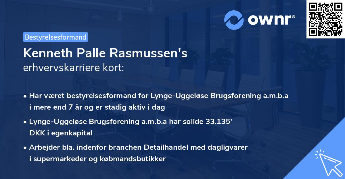 Kenneth Palle Rasmussen's erhvervskarriere kort