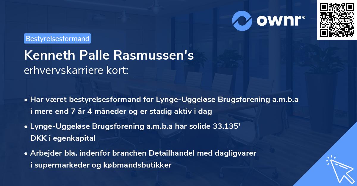 Kenneth Palle Rasmussen's erhvervskarriere kort