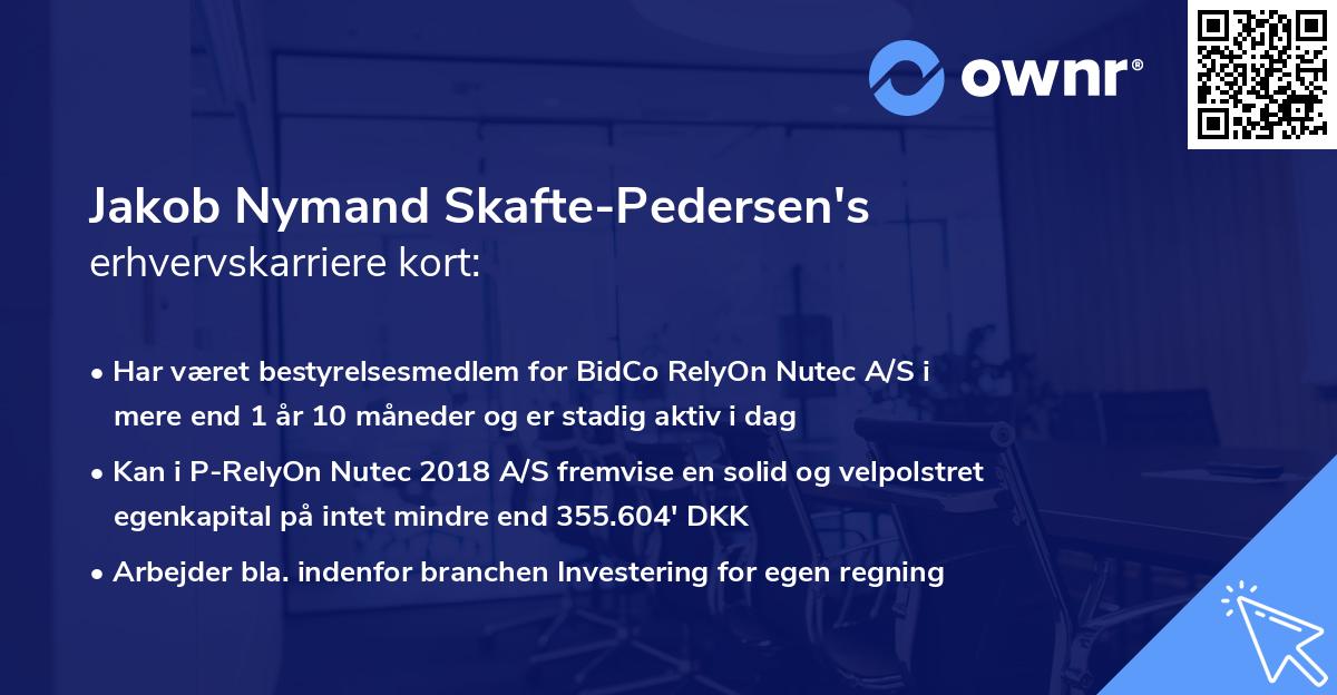 Jakob Nymand Skafte-Pedersen's erhvervskarriere kort