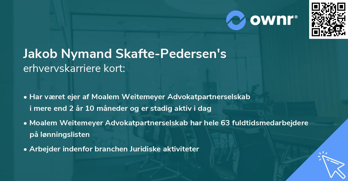 Jakob Nymand Skafte-Pedersen's erhvervskarriere kort