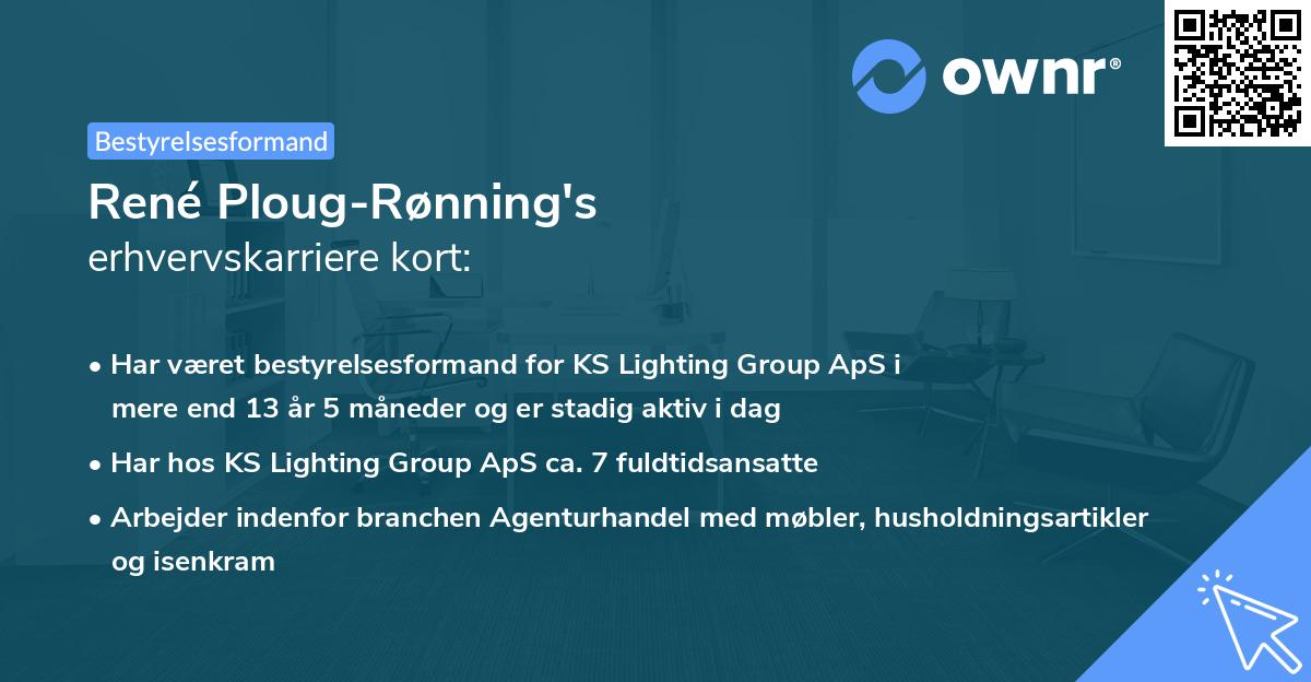 René Ploug-Rønning's erhvervskarriere kort