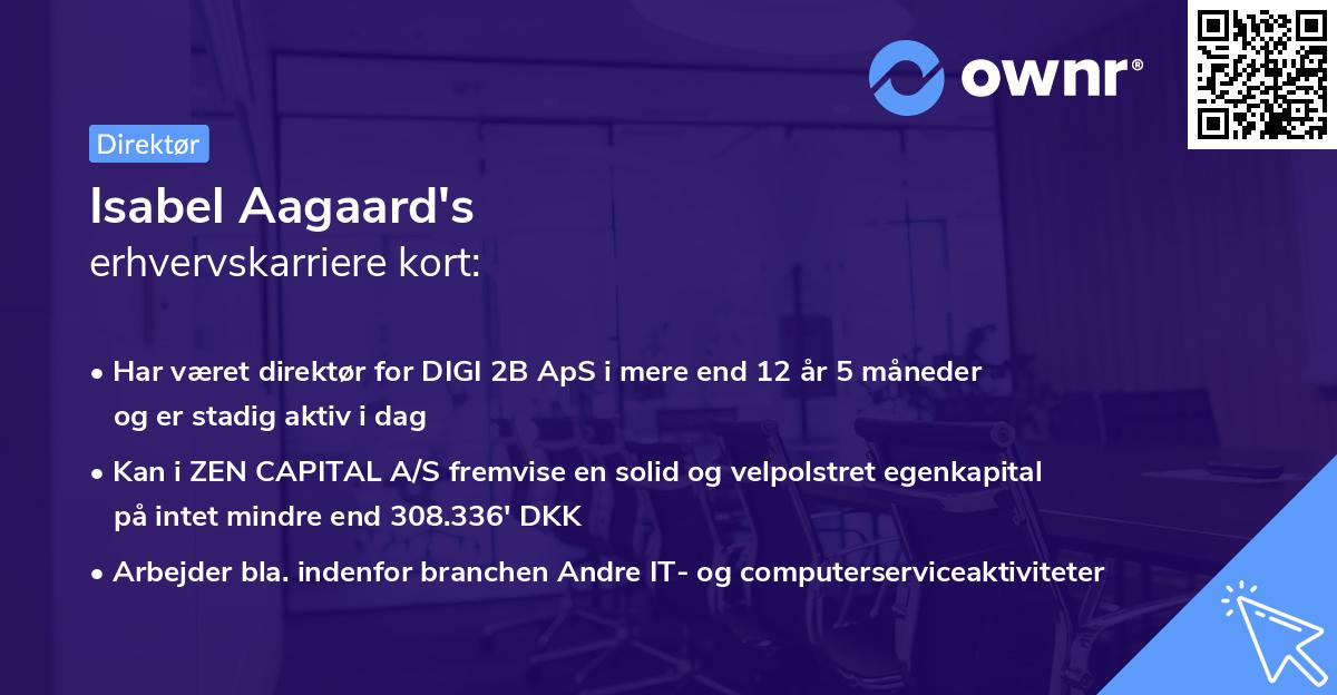 Isabel Aagaard's erhvervskarriere kort